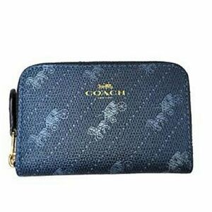 New Coach Coin Case with Gold Logo